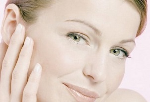 Facial skin after laser renewal